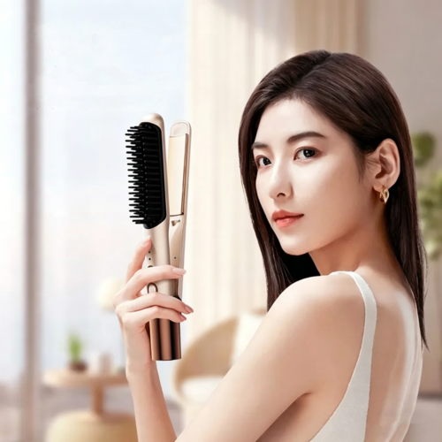 2 - in - 1 Hair Straightening Comb & Curler